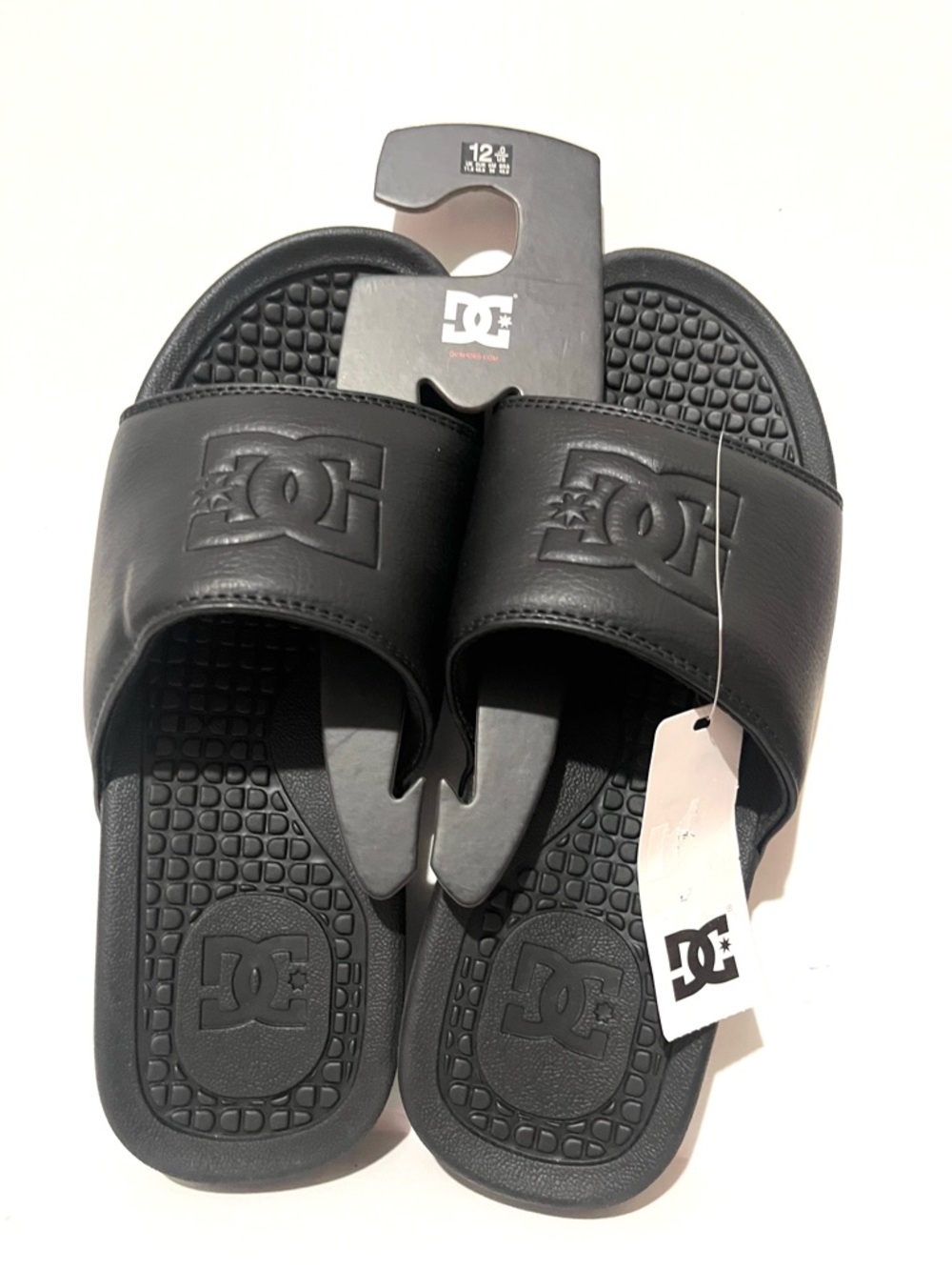 DC Black Logo Slide Sandals